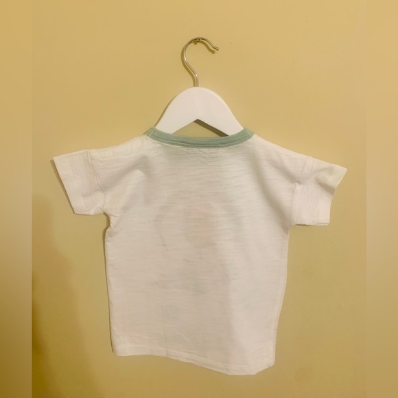 Three Sixty Baby Boys White Rocket Ship Graphic Print T-Shirt - Picture 3 of 3